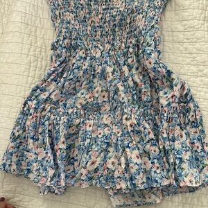 Floral Blue and Pink Women's Skirt